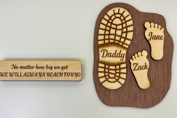 Personalized Footprint Plaque for Dad