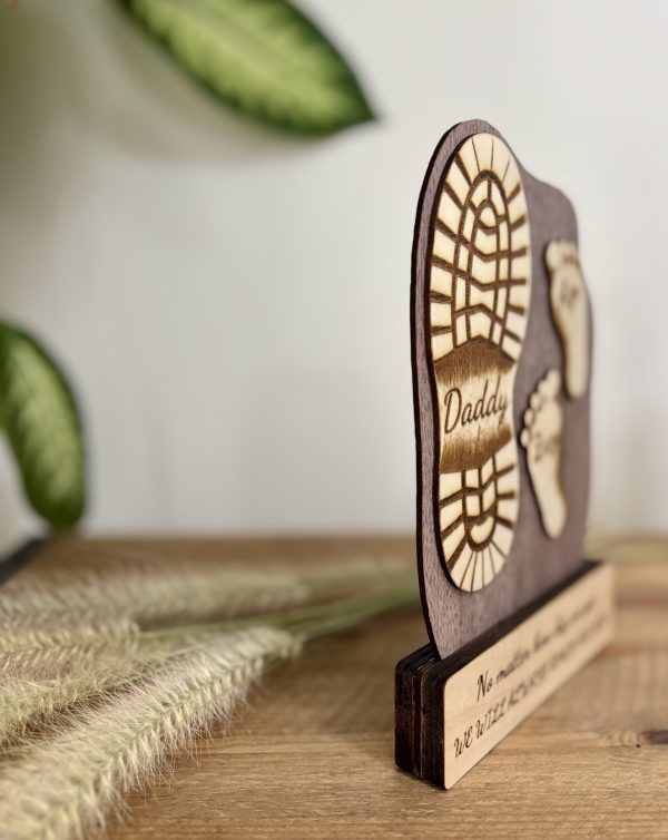 Personalized Footprint Plaque for Dad