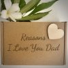 10 Reasons I Love You, Dad" – Personalized Heart Box Gift