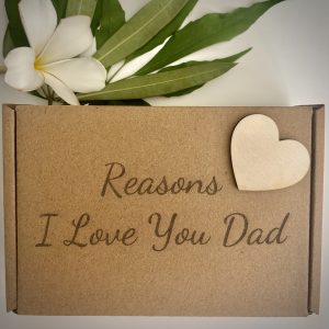 10 Reasons I Love You, Dad" – Personalized Heart Box Gift