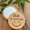 Personalized Bamboo Pocket Mirror – Teacher Gift
