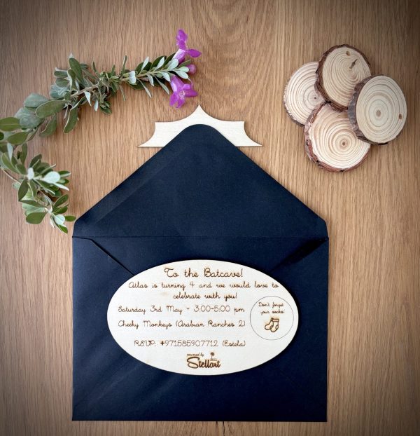 Custom Wooden Birthday Invitation