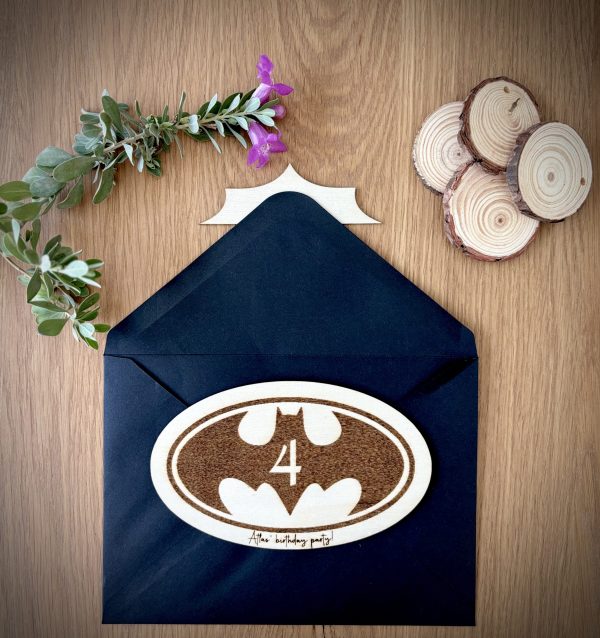 Custom Wooden Birthday Invitation