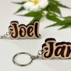Custom wooden keychain