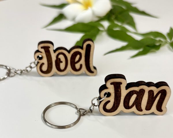 Custom wooden keychain