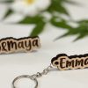 Custom wooden keychain