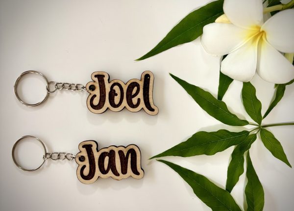 Custom wooden keychain