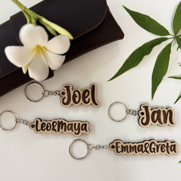 Custom wooden keychain