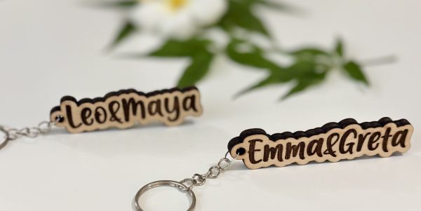 Custom wooden keychain