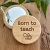 Personalized Bamboo Pocket Mirror – Teacher Gift