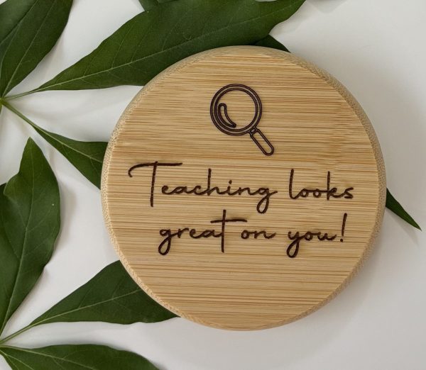 Personalized Bamboo Pocket Mirror – Teacher Gift