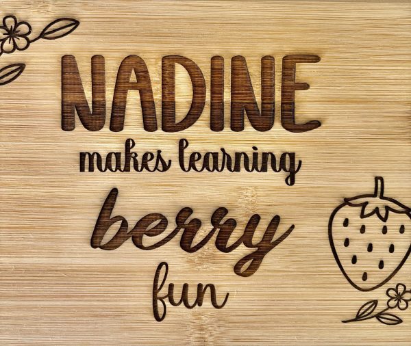 Personalized Cutting Board – End-of-Year Gift for Teachers Custom laser engraved cutting board handmade UAE