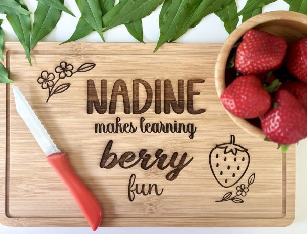 Personalized Cutting Board – End-of-Year Gift for Teachers Engraved wooden cutting board gift for teacher