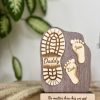 Personalized Footprint Plaque for Dad Personalized Footprint Plaque for Dad