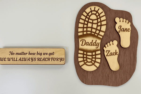Personalized Footprint Plaque for Dad Personalized Footprint Plaque for Dad