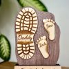 Personalized Footprint Plaque for Dad Personalized Footprint Plaque for Dad