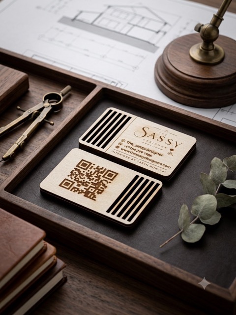 Wooden Business Card Holder