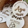 IMG_6945 Personalized Wooden Milestone Discs for Babies