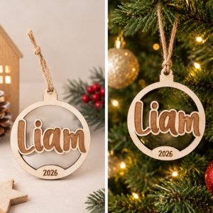 314DF238-09C0-4B2E-A462-B3FA56DCF745 Medium Personalized Name Ornament
