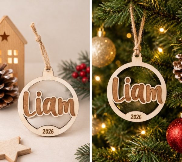 314DF238-09C0-4B2E-A462-B3FA56DCF745 Medium Personalized Name Ornament
