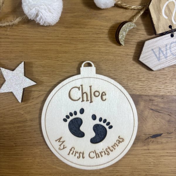 Baby’s First Christmas Ornament 👣✨
