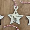 Personalized Wooden Star Christmas Ornament