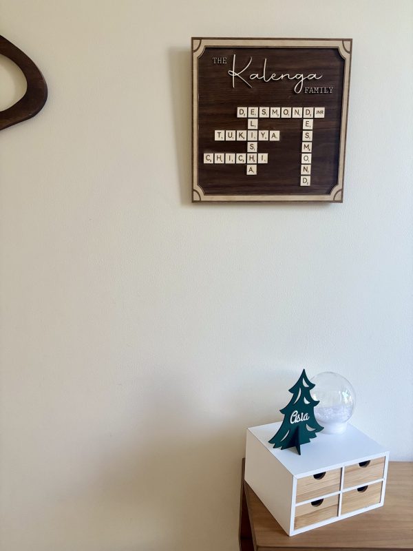 Personalised Family Scrabble Frame