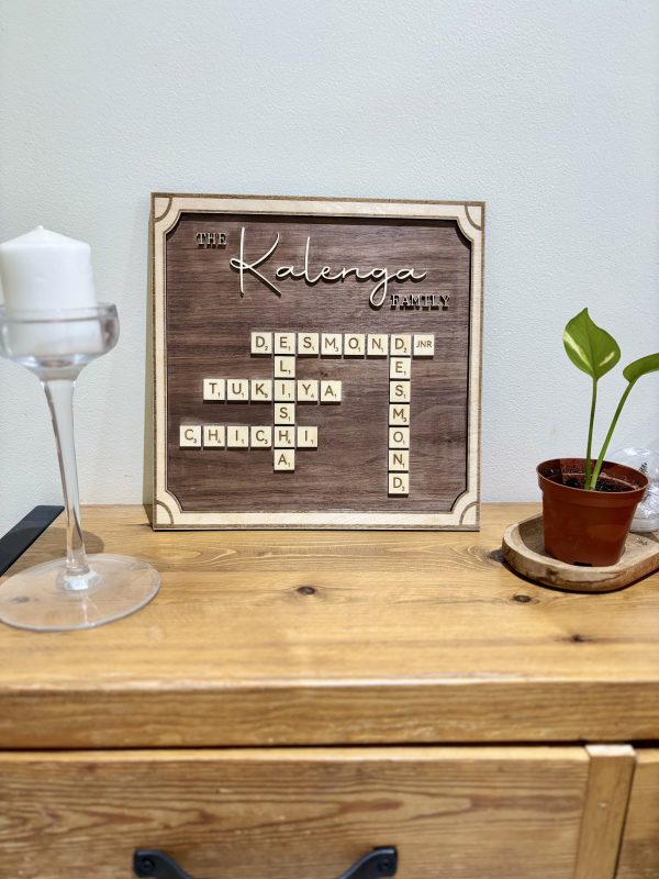 Personalised Family Scrabble Frame