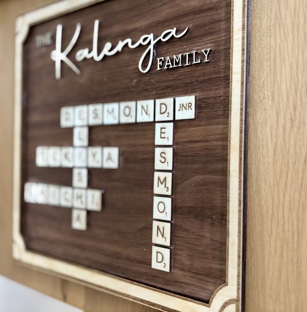 Personalised Family Scrabble Frame