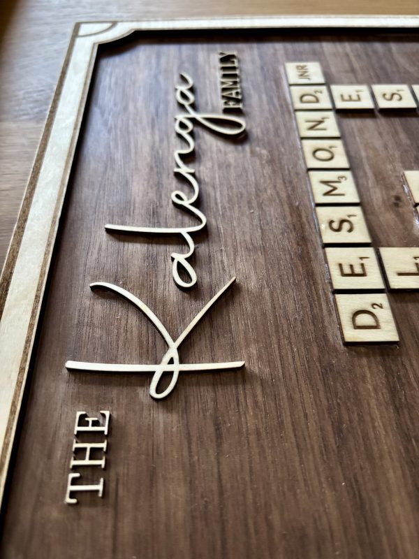 Personalised Family Scrabble Frame