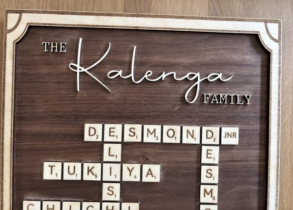 Personalised Family Scrabble Frame
