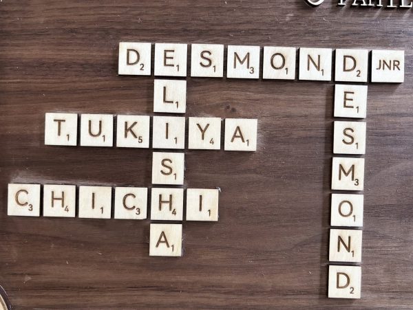 Personalised Family Scrabble Frame