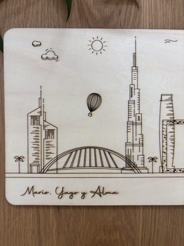 City Skyline Wooden Print