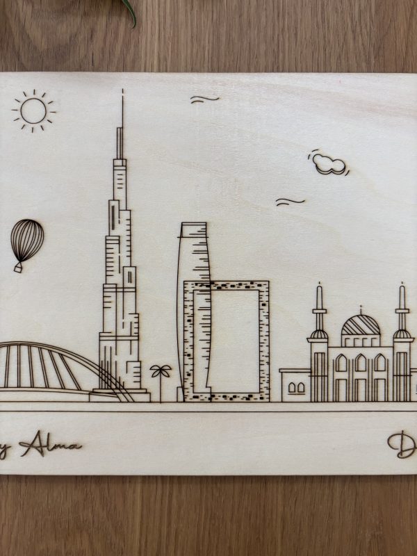 City Skyline Wooden Print