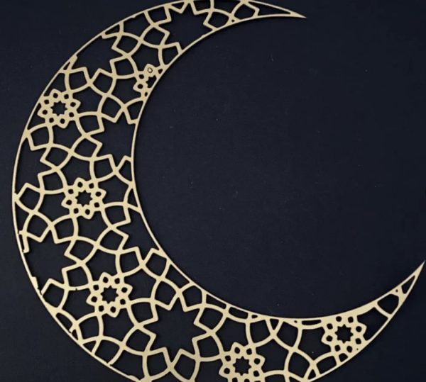 Wooden Moon Decorative Ornament