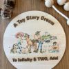 Colored and personalized Wooden Character Plaque