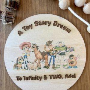 Colored and personalized Wooden Character Plaque