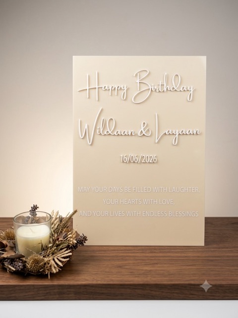 Personalized Acrylic Birthday Sign