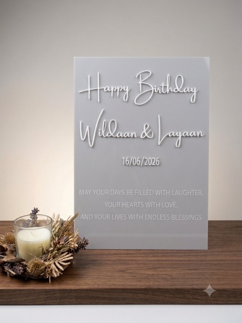 Personalized Acrylic Birthday Sign