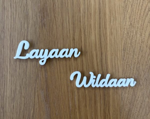 Acrylic Name Cut-Outs for Kids’ Hangers