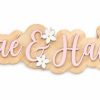 4B15F77F-1F0A-469C-94A6-BEC4415ABBCB Medium Wooden Names Sign with Floral Details