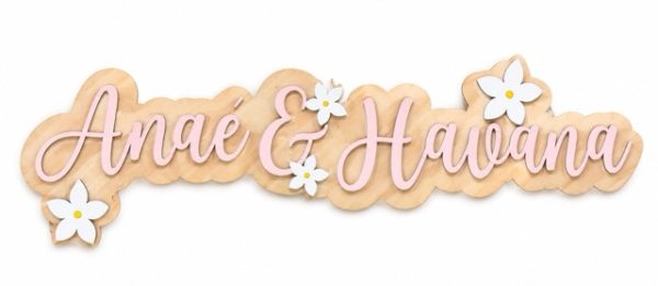 4B15F77F-1F0A-469C-94A6-BEC4415ABBCB Medium Wooden Names Sign with Floral Details