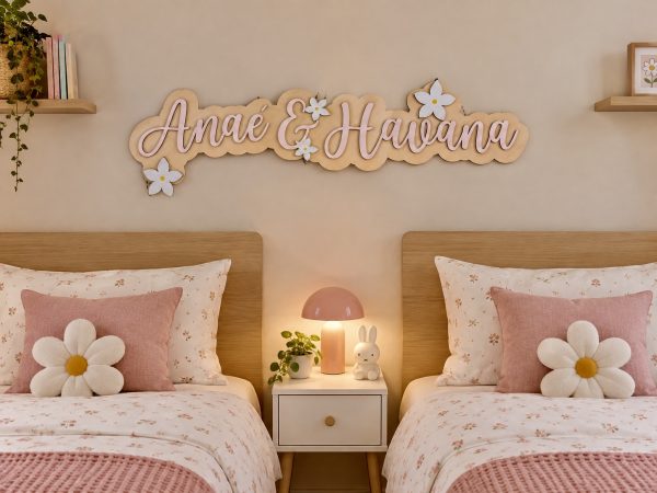 A86C0F89-F8A6-4A53-9DBA-560E39B818E7 Wooden Names Sign with Floral Details