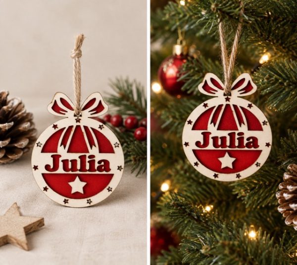 0F772005-A6C3-4998-B7C9-49700AC444C6 Medium Personalised Christmas Bauble with Bow