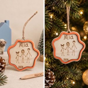 Christmas Ornament with Your Child’s Drawing