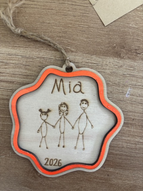 Personalized Kids Drawing Christmas Ornament