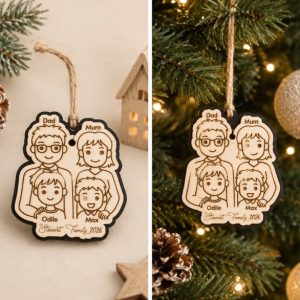 Family Portrait Christmas Ornament