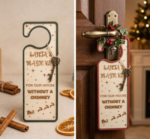 Santa, Please Stop Here! – Personalised Christmas Door Sign Santa, Please Stop Here! – Personalised Christmas Door Sign